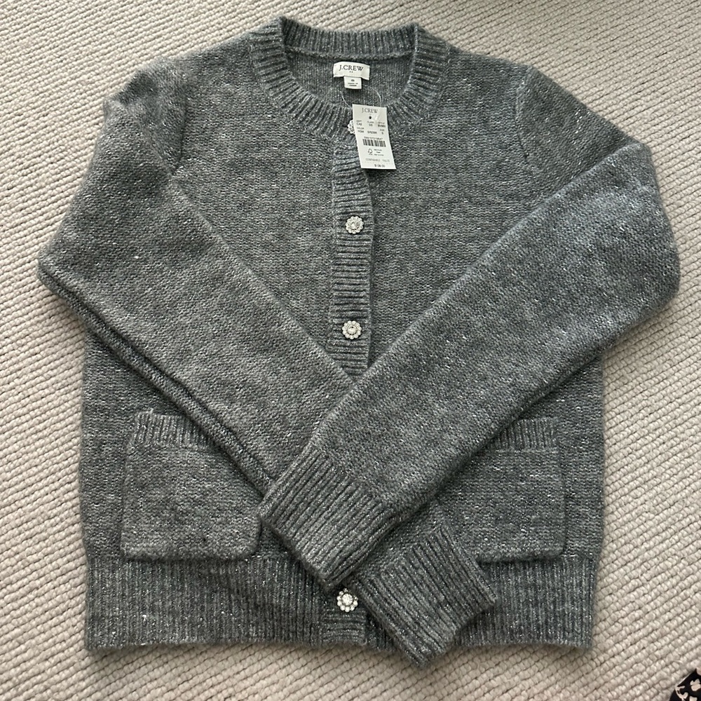 Jcrew Factory BV960 shimmer ladies cardigan. New with tags